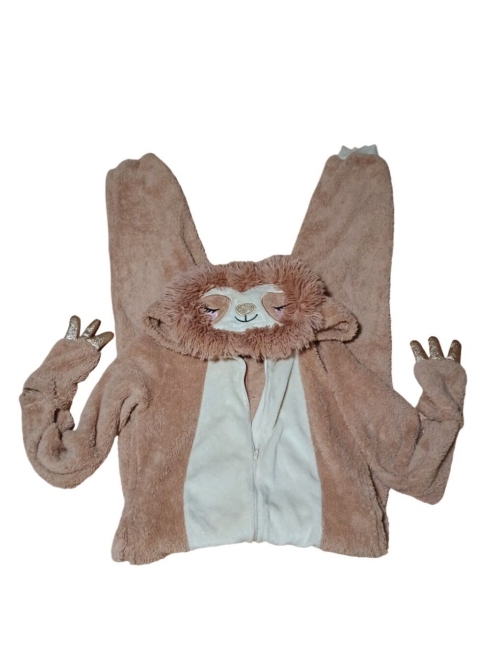 Spirit Plush Halloween Onesie in Taupe and Cream